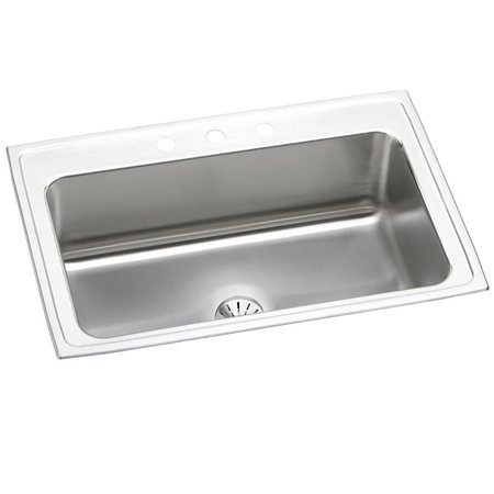 Lustertone Stainless Steel 33 X 22 X 10 Single Bowl Top Mount Sink With Perfect Drain -  ELKAY, DLRS332210PD4